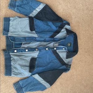 Denim Oversized 90s style Bomber Jacket